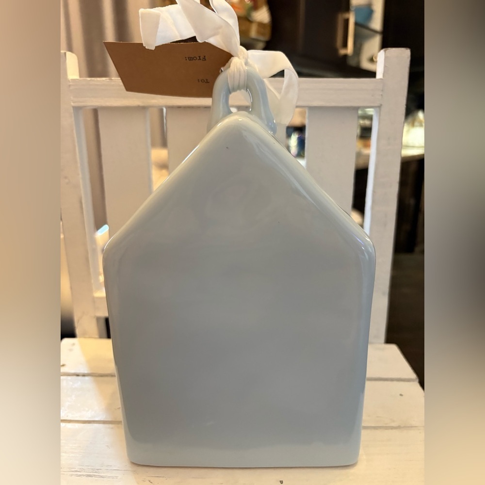 Rae Dunn Snow Day White Ceramic Birdhouse - Picture 3 of 3